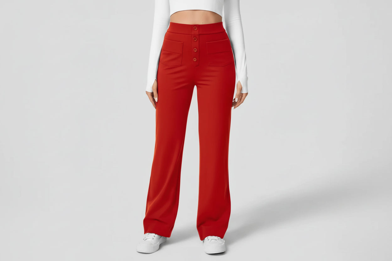 High Waist Wide Leg Baggy Trousers