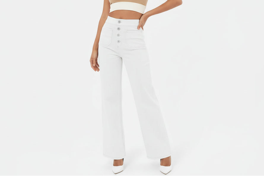 High Waist Wide Leg Baggy Trousers