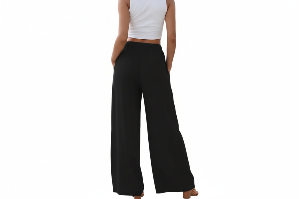 Drawstring Wide-Leg Pants
