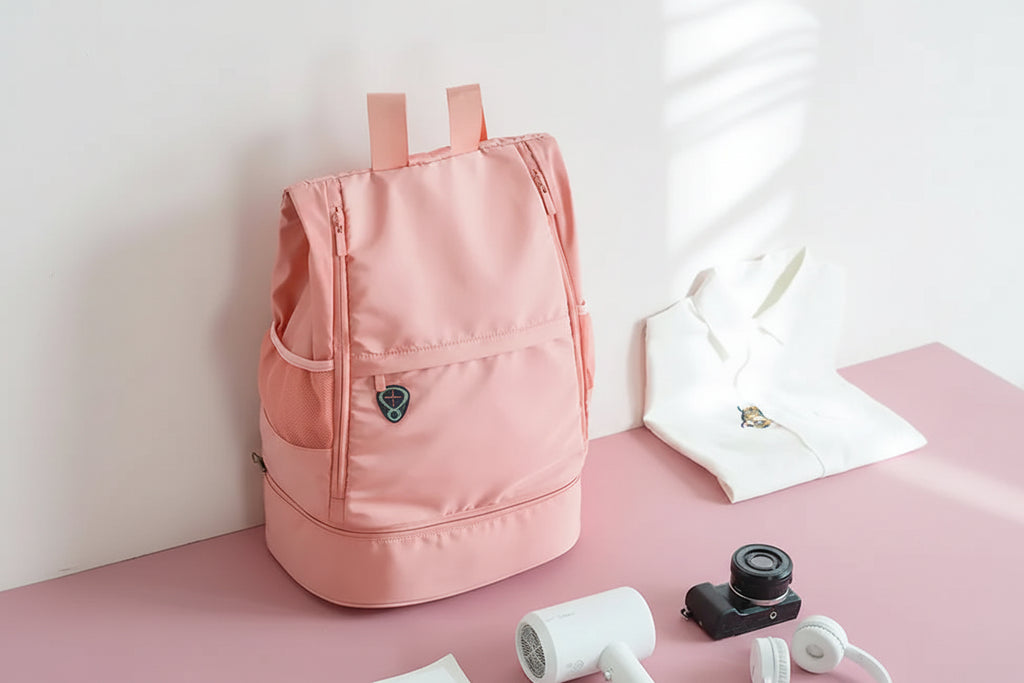 Travel Backpack with Memory Fabric for Gym Clothes