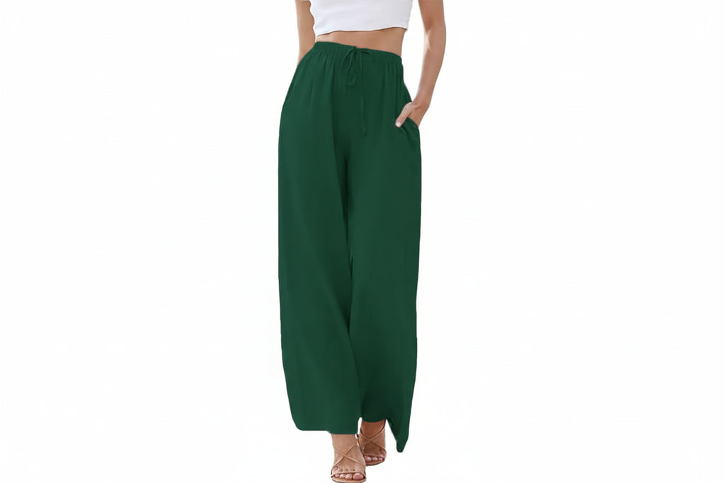 Drawstring Wide-Leg Pants