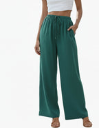 Drawstring Wide-Leg Pants