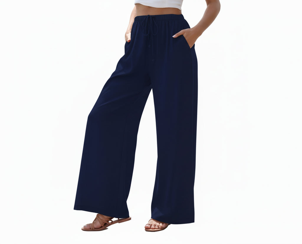 Drawstring Wide-Leg Pants