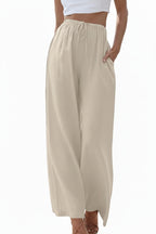 Drawstring Wide-Leg Pants