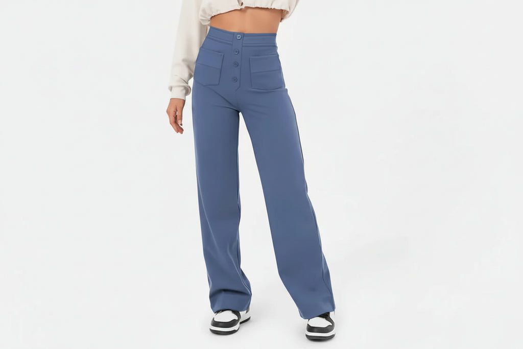 High Waist Wide Leg Baggy Trousers