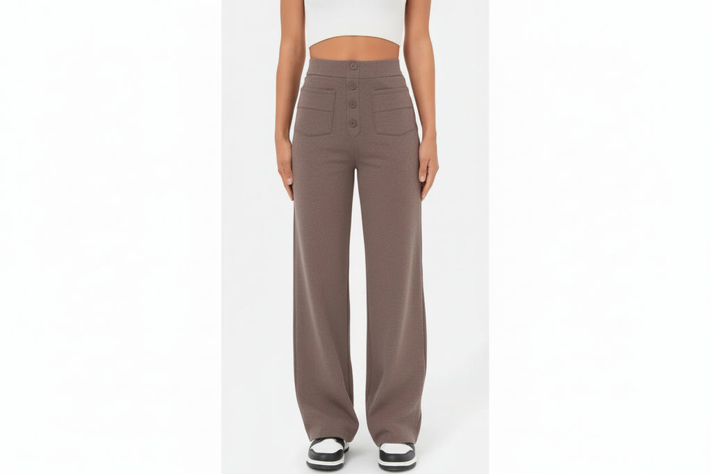 High Waist Wide Leg Baggy Trousers