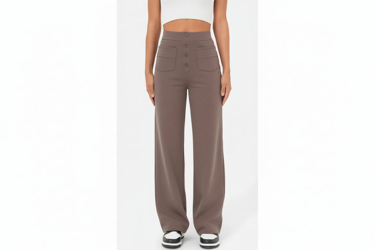 High Waist Wide Leg Baggy Trousers