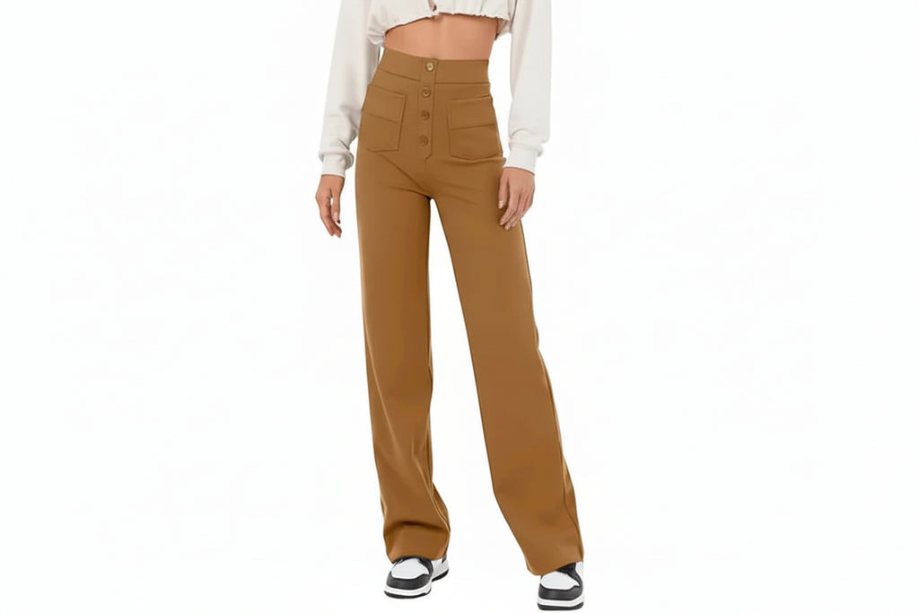 High Waist Wide Leg Baggy Trousers